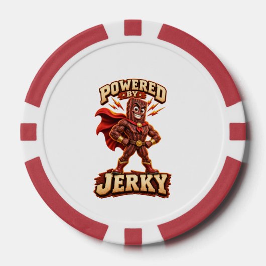 Aangedreven door Jerky Superhero Poker Chips (Voorkant)