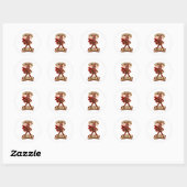 Aangedreven door Jerky Superhero Ronde Sticker (Vel)