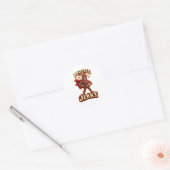 Aangedreven door Jerky Superhero Ronde Sticker (Envelop)