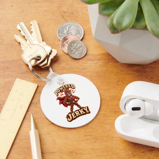 Aangedreven door Jerky Superhero Sleutelhanger (Bureau)