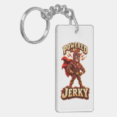 Aangedreven door Jerky Superhero Sleutelhanger (Voorkant Links)