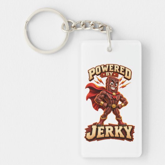 Aangedreven door Jerky Superhero Sleutelhanger (Voorkant)