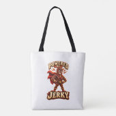 Aangedreven door Jerky Superhero Tote Bag (Achterkant)