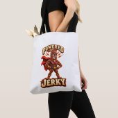 Aangedreven door Jerky Superhero Tote Bag (Dichtbij)