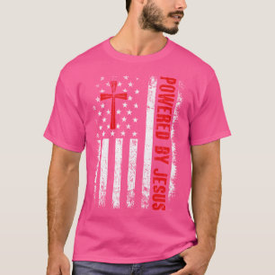 Aangedreven door Jezus Amerikaanse vlag T-shirt