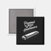 Aangedreven Door Jezus En Harmonica Christelijke M Magneet (Voorkant / Achterkant)