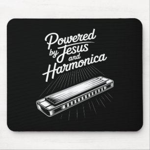 Aangedreven door Jezus en Harmonica Christelijke M Muismat