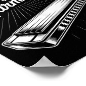 Aangedreven Door Jezus En Harmonica Christelijke M Poster (Hoek)