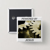 Aangedreven door Jezus Vierkante Button 5,1 Cm (Voorkant /achterkant)