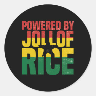 Aangedreven door Jollof Rice Ghana voor Ghanezen A Ronde Sticker