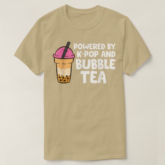 Aangedreven door K-pop en brabbeltea Love Boba en  T-shirt (Design voorkant)