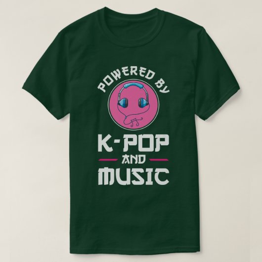 Aangedreven door k-pop en muziek t-shirt (Design voorkant)