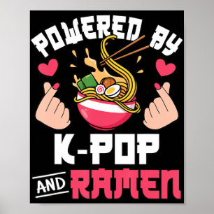 Aangedreven door K-Pop en Ramen Cute Kpop Music An Poster