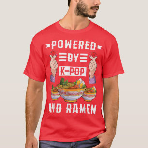 Aangedreven door K-pop en Ramen Kpop Music Kdrama  T-shirt
