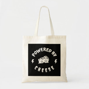 Aangedreven door kaas tote bag