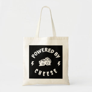Aangedreven door kaas tote bag