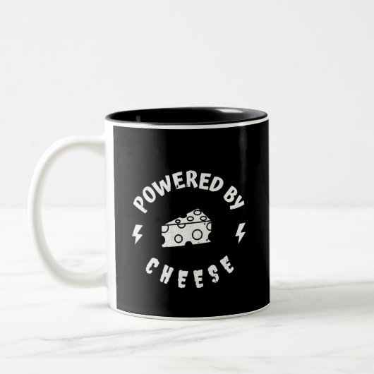 Aangedreven Door Kaas Tweekleurige Koffiemok (Links)