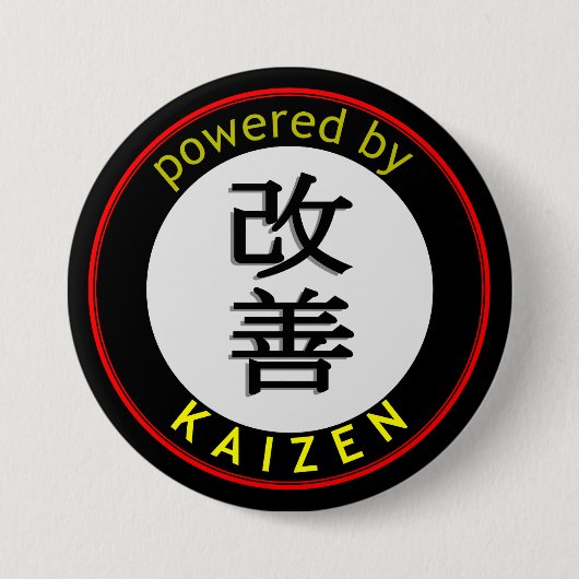 Aangedreven door Kaizen Ronde Button 7,6 Cm (Voorkant)