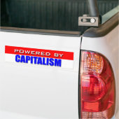 Aangedreven door kapitalisme bumpersticker (Op Truck)