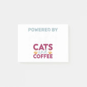aangedreven door katten en koffie post-it® notes (Voorkant)