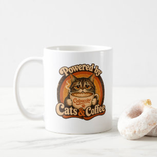 Aangedreven door Katten en Koffie Vintage Kattenli Koffiemok