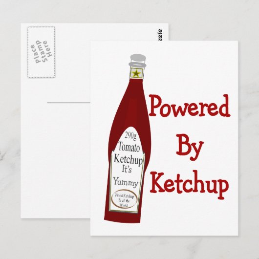 Aangedreven door Ketchup Briefkaart (Voorkant / Achterkant)