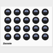 Aangedreven door Kindness Rainbow Ronde Sticker (Vel)