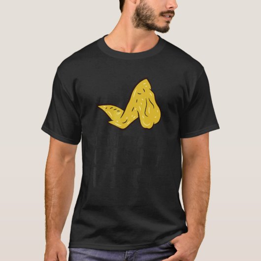 Aangedreven door kippenvleugels t-shirt (Voorkant)