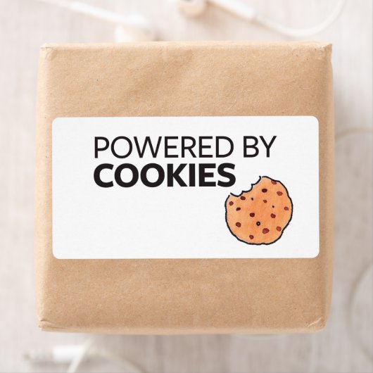 Aangedreven door koekjes etiket (Insitu)