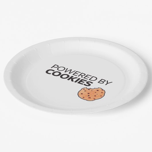 Aangedreven door koekjes papieren bordje (Gekanteld)