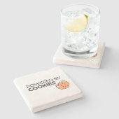 Aangedreven door koekjes stenen onderzetter (Zijkant)