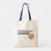 Aangedreven door koekjes tote bag (Voorkant)