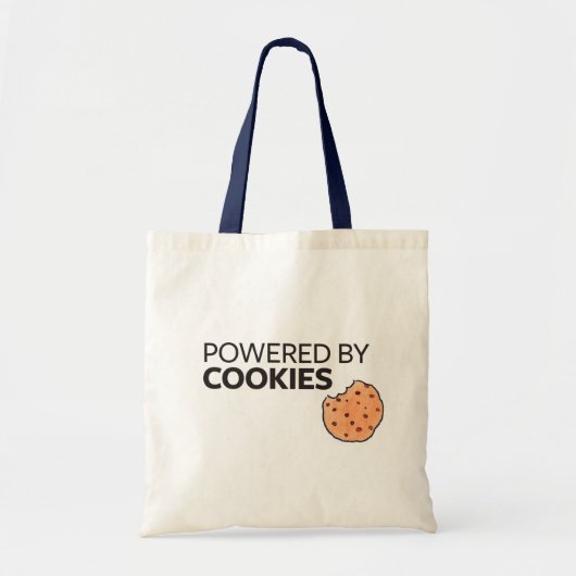 Aangedreven door koekjes tote bag (Voorkant)
