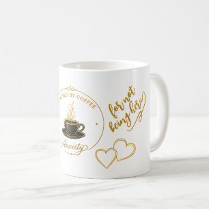 Aangedreven door Koffie & Angst Mok Grappig Sarc