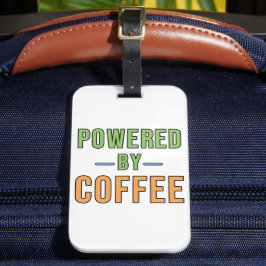 Aangedreven door koffie bagagelabel