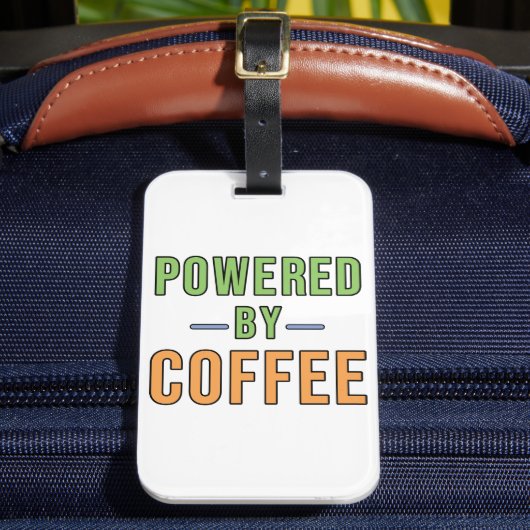 Aangedreven door koffie bagagelabel (Voorkant Insitu 2)