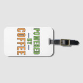 Aangedreven door koffie bagagelabel (Voorkant (horizontaal))