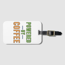 Aangedreven door koffie bagagelabel