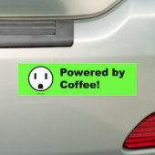 Aangedreven door koffie - Bumpersticker (Op auto)