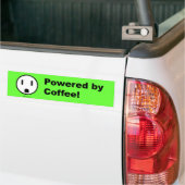 Aangedreven door koffie - Bumpersticker (Op Truck)