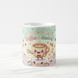 Aangedreven door koffie & dromen Kawaii mokka Koffiemok