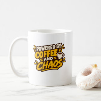 Aangedreven door koffie en chaos koffiemok