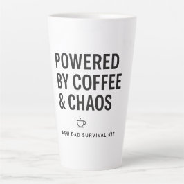 Aangedreven door koffie en chaos Overlevingskit vo Latte Mok