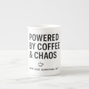 Aangedreven door koffie en chaos Overlevingskit vo Porselein Kop