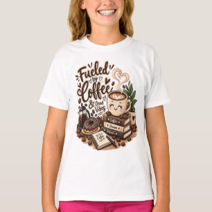 Aangedreven door koffie en goede vibes – Schattige T-shirt