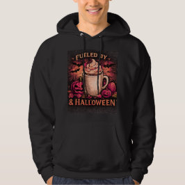 Aangedreven door koffie en grappig Halloween herfs Hoodie