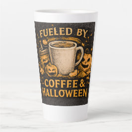 Aangedreven door koffie en Halloween Latte Mok