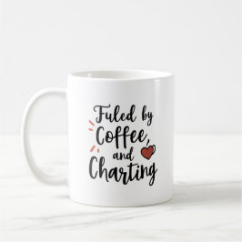 Aangedreven door koffie en het maken van grafieken koffiemok