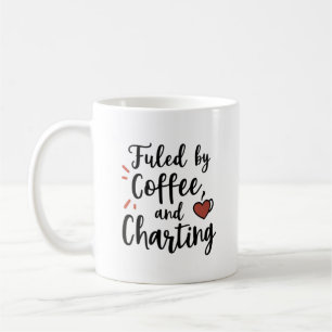 Aangedreven door koffie en het maken van grafieken koffiemok