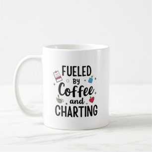 Aangedreven door koffie en het maken van grafieken koffiemok